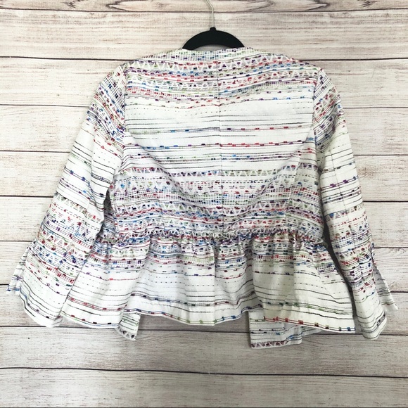 Zara Peplum Metallic Blazer Size Medium - Picture 6 of 7